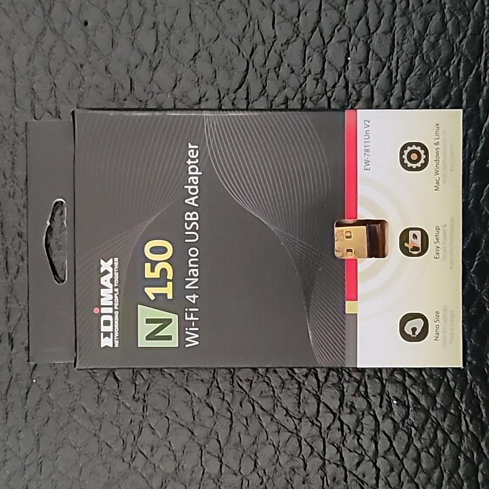 Edimax N150 Wi-Fi 4 Nano Black and Gold USB Adapter